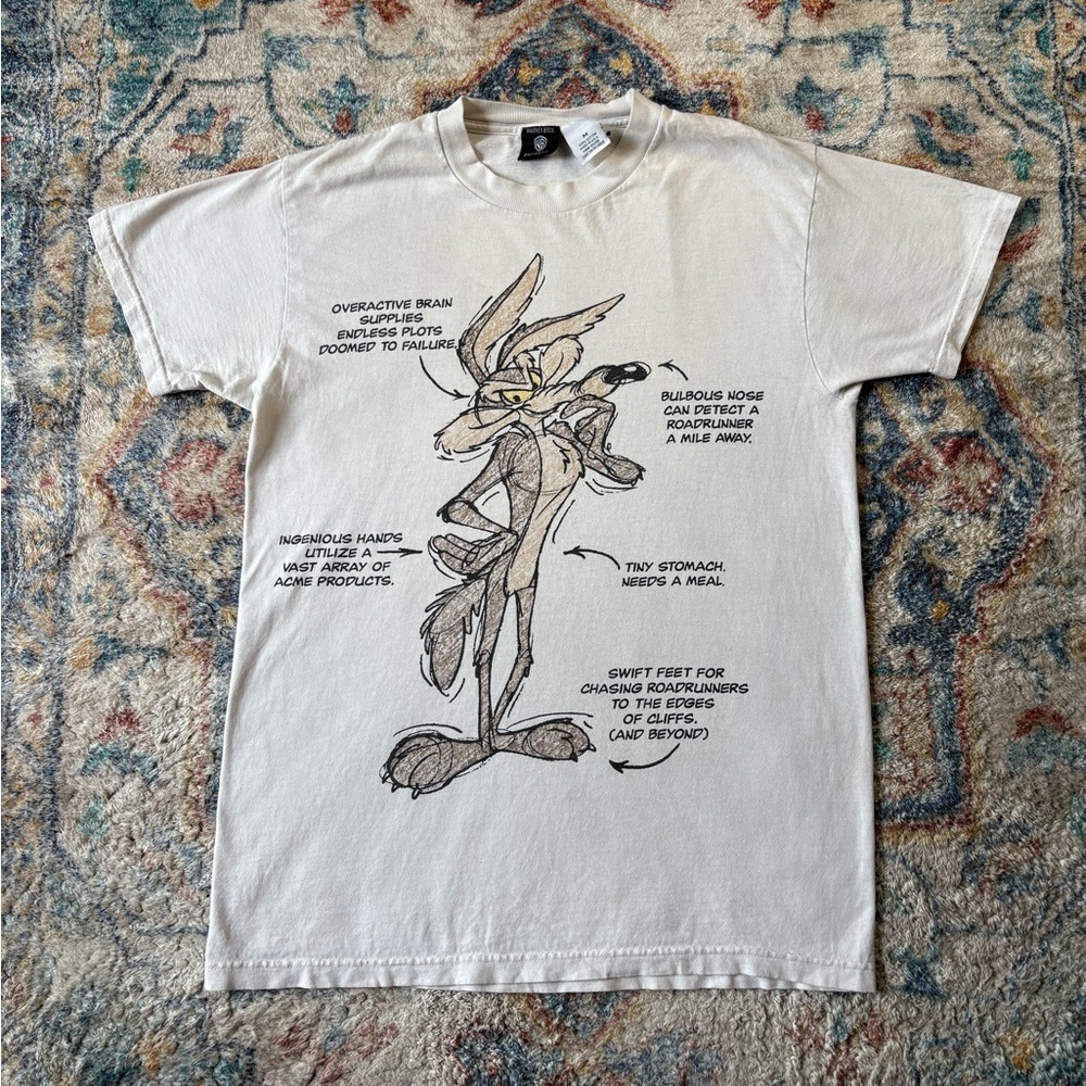 Vintage Warner Bros Wil-E Coyote Features T-shirt Medium